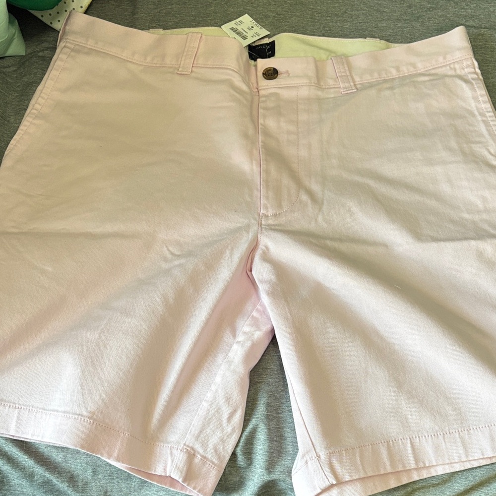 J. Crew Men's Soft Pink Flat Front Shorts